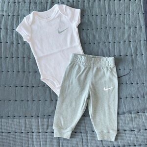 Nike Classic White Baby Bodysuit + Pants
